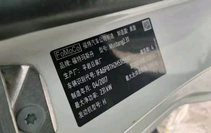 珠海市18年福特野马8