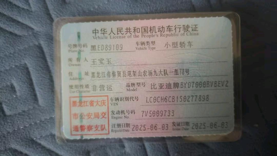 哈尔滨市25年比亚迪秦10
