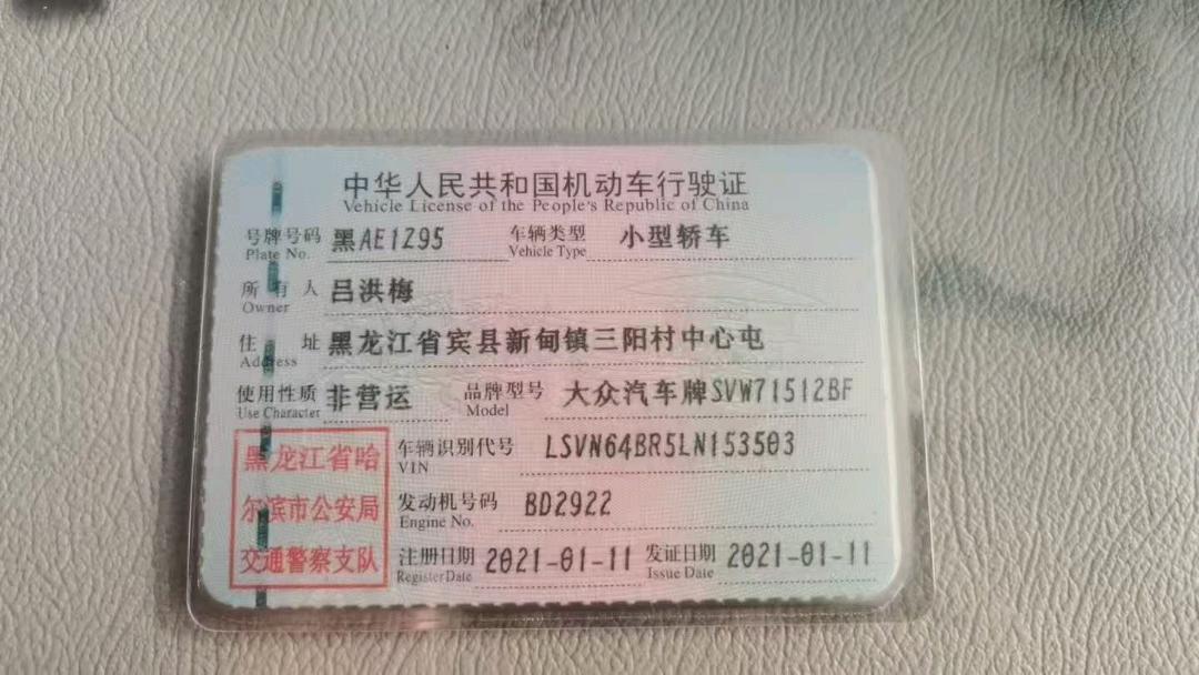 哈尔滨市21年大众桑塔纳9