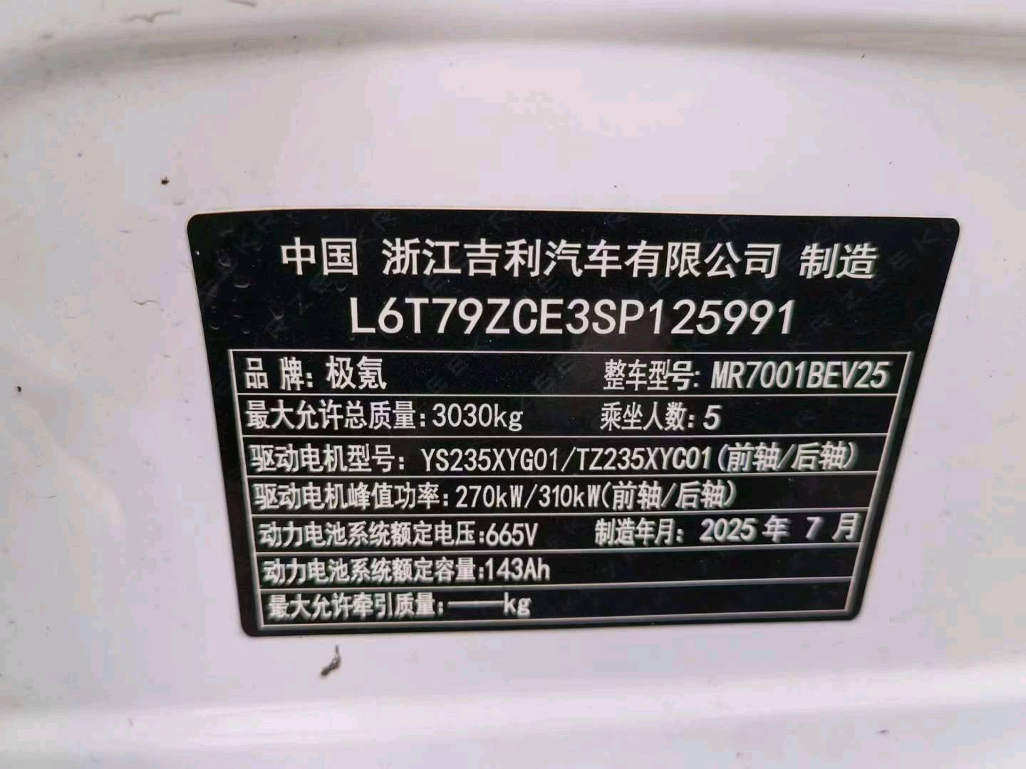 上海25年极氪极氪9