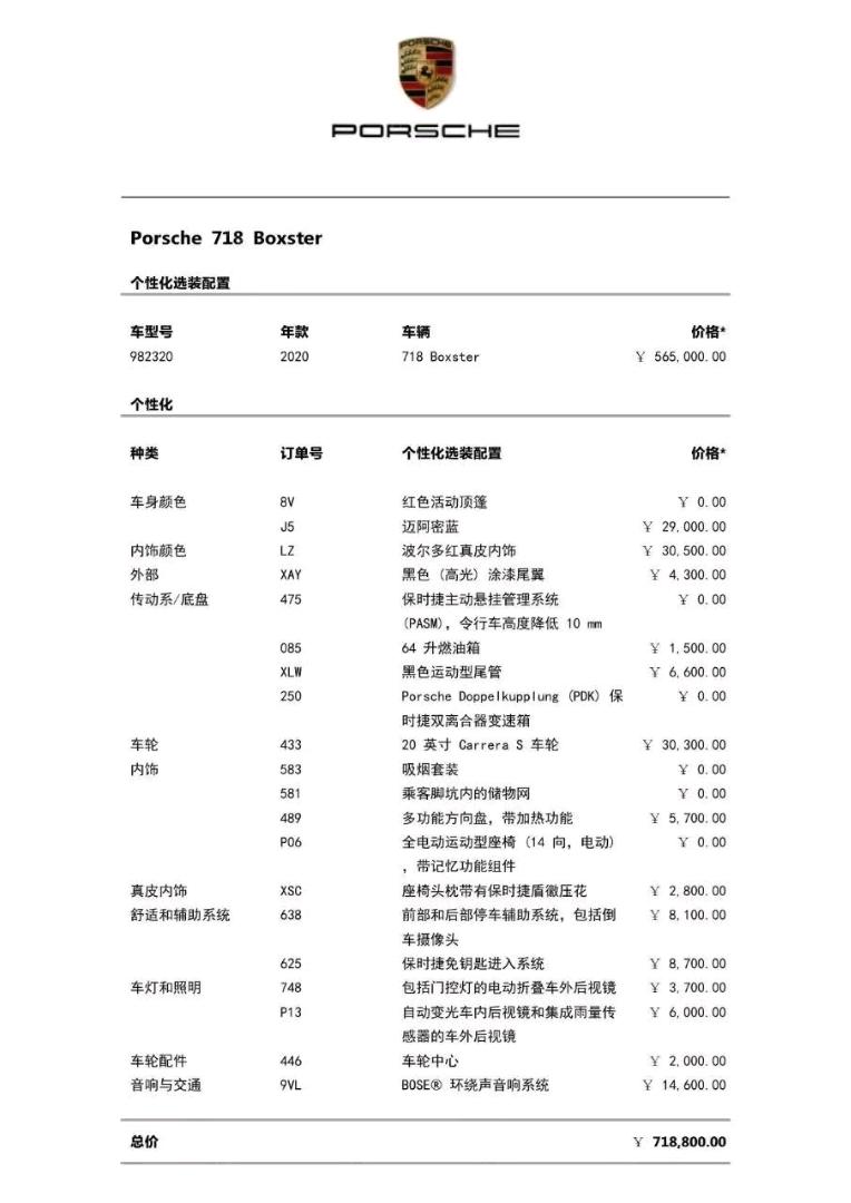 长沙市20年保时捷7188