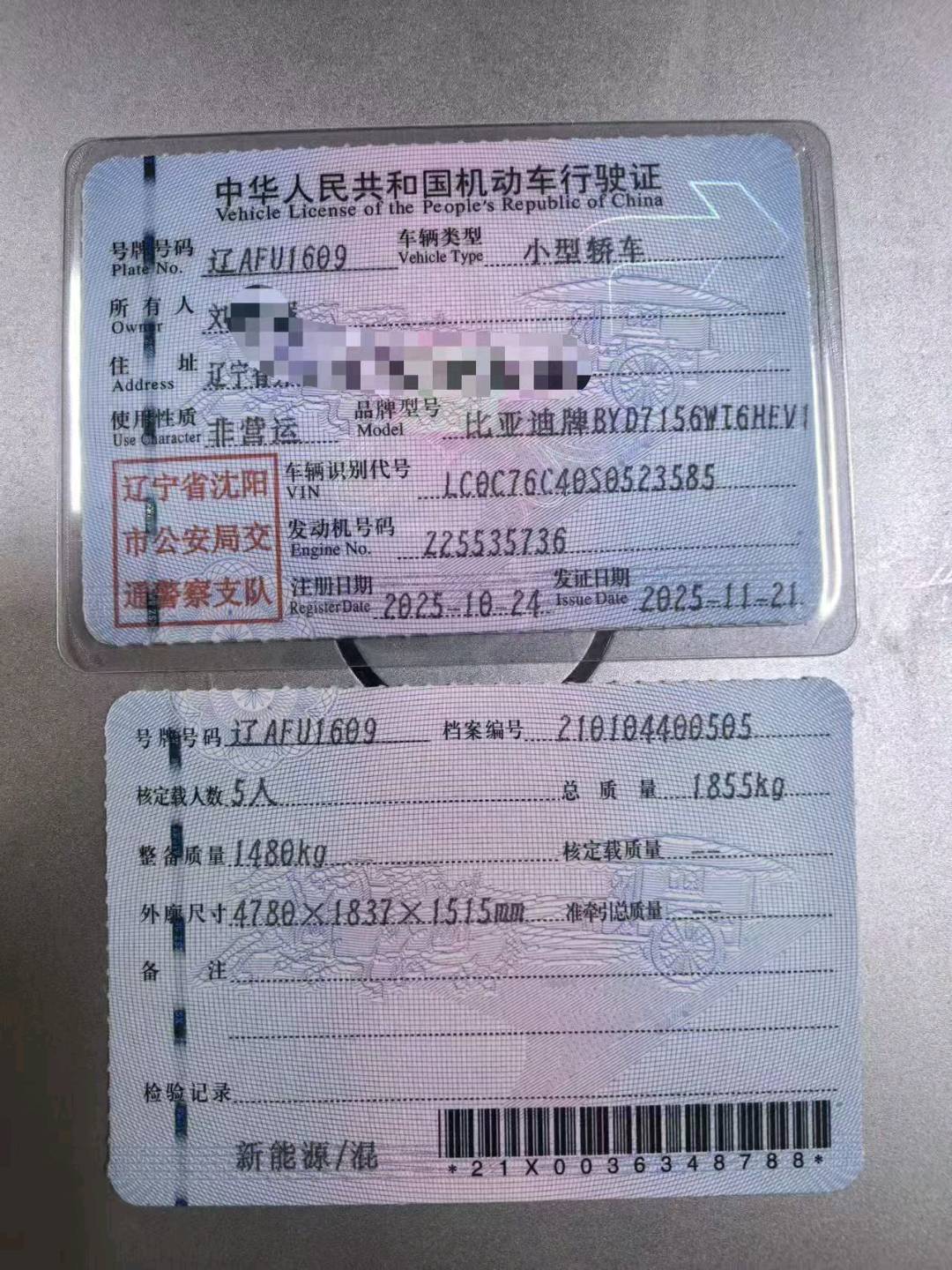 沈阳市25年比亚迪海豹2